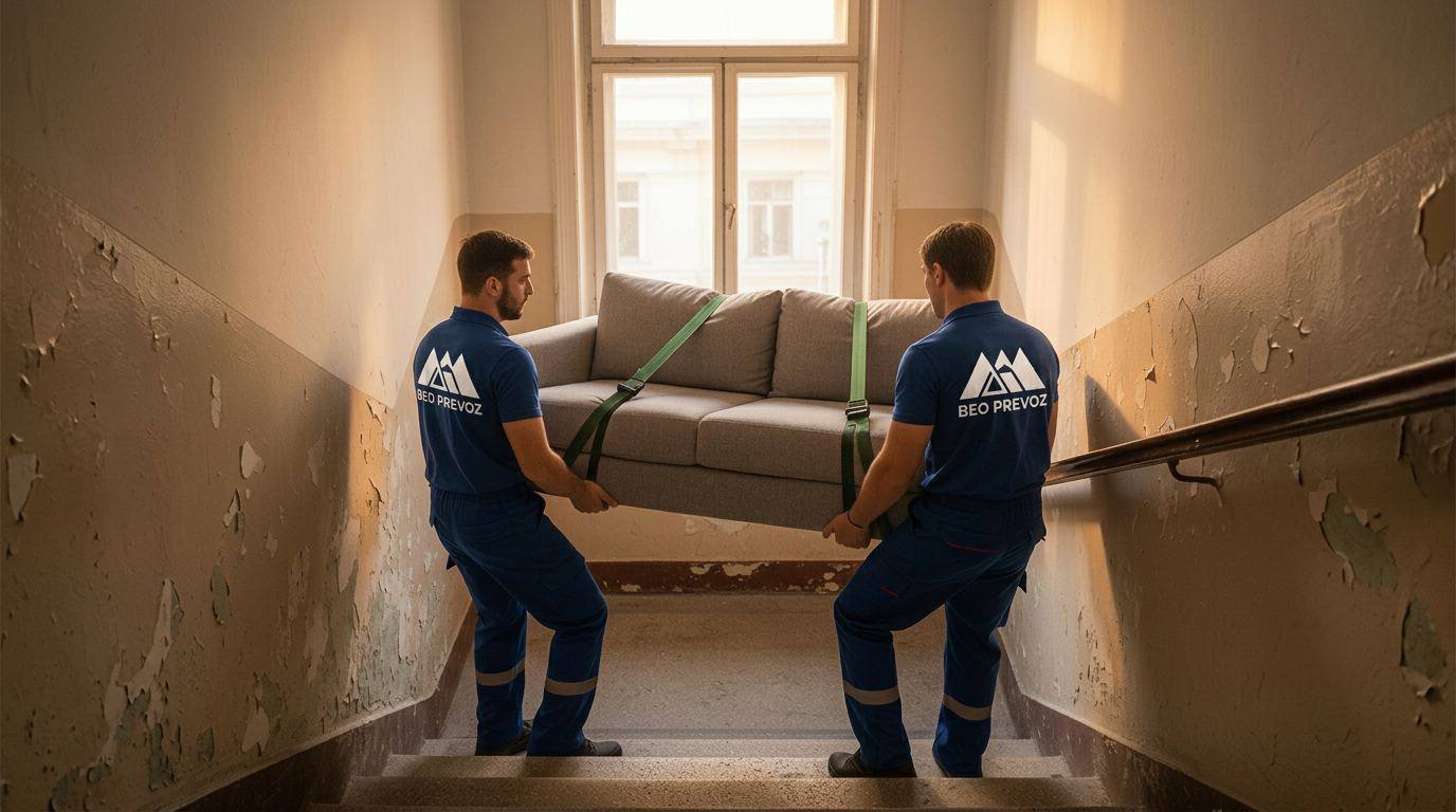 Selidba u zgradu bez lifta — vodič 2026